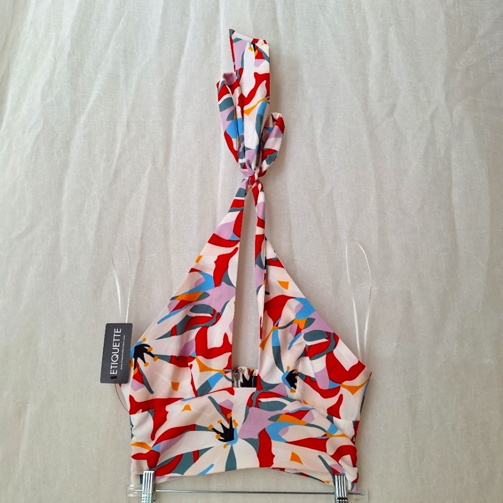 Etiquette Multicolor Halter Top Bralet